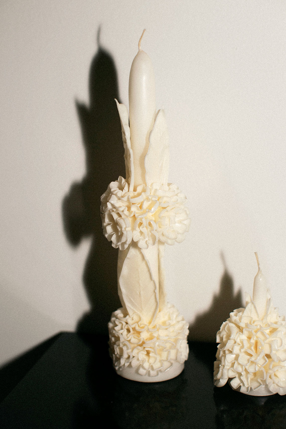 Ivory Double Pom Candle