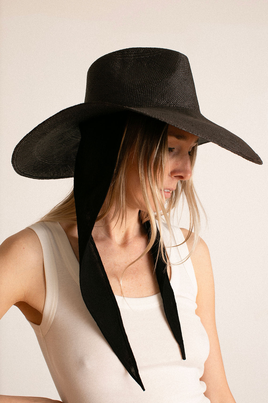 Clyde Black Caro Hat with Neck Shade – BONA DRAG - Main Image