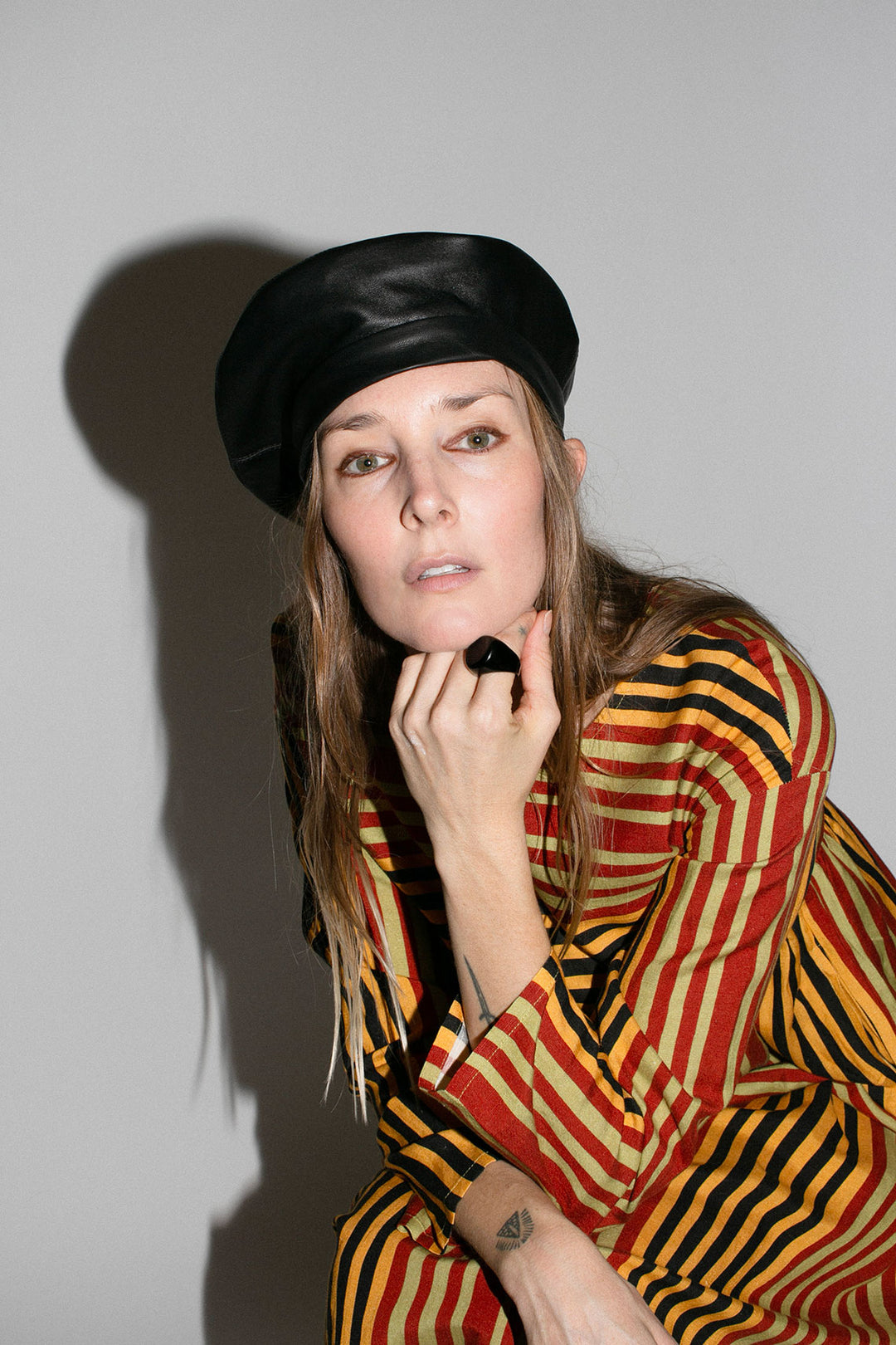 Clyde - Black Lambskin Beret – BONA DRAG