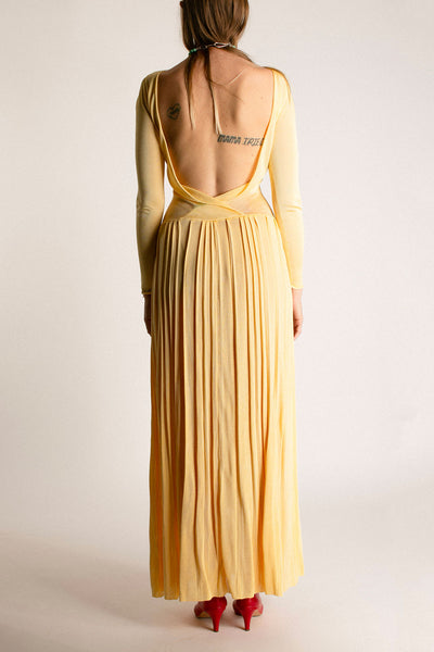 Emily Dawn Long - Pale Yellow Kipling Dress BONA DRAG Emily Dawn Long - Pale Yellow Kipling Dress BONA DRAG