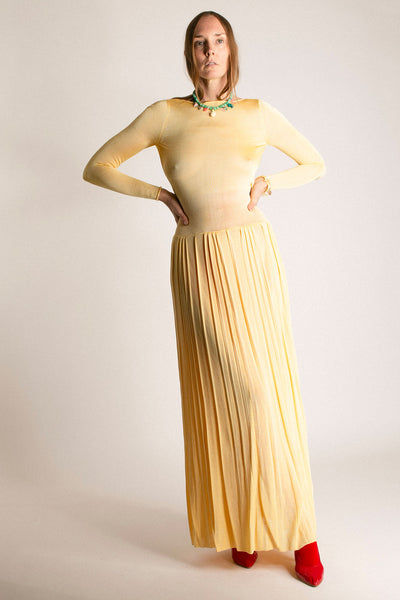 Pale Yellow Kingsley Dress