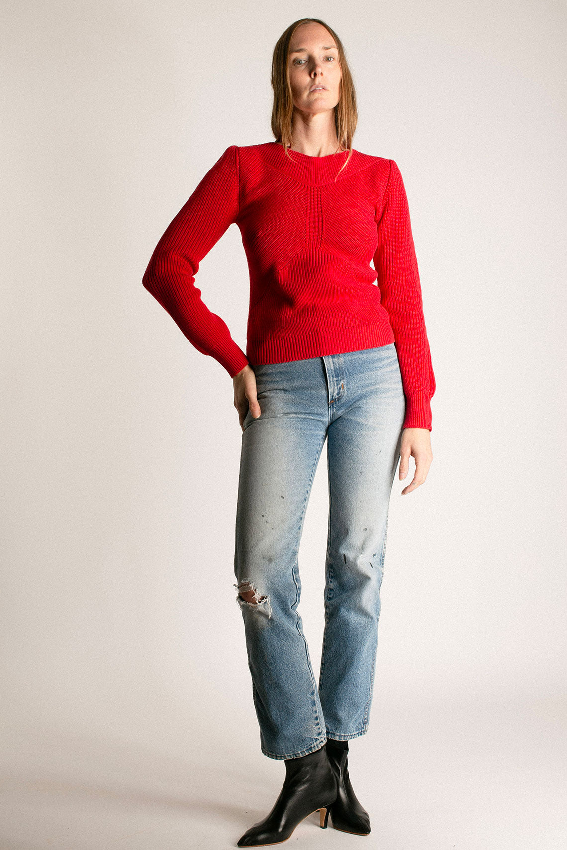 Rosso Ribcage Boatneck