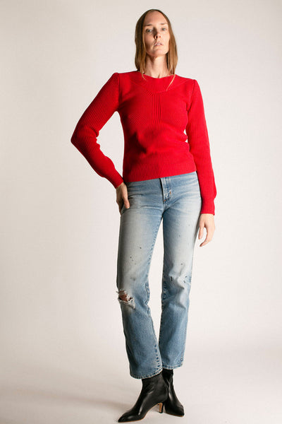 Rosso Ribcage Boatneck