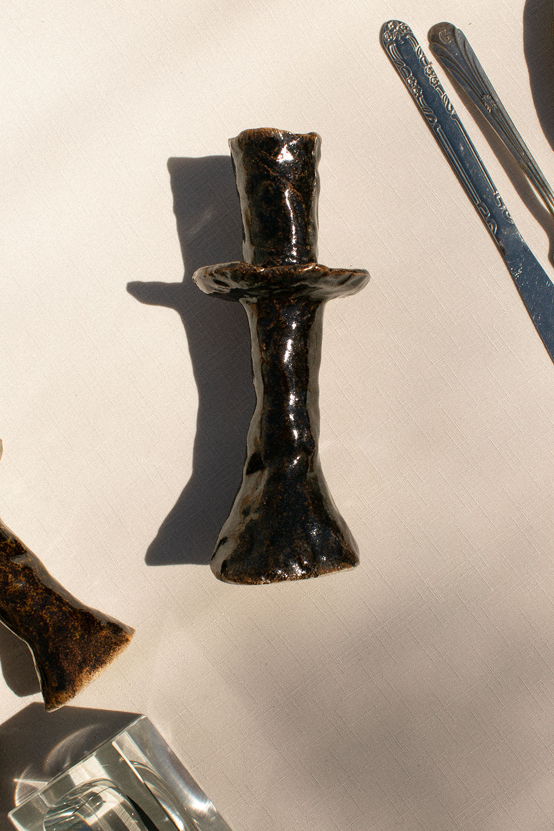 Black Tall Candle Holder