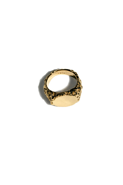 Gold Plated Bronze Roca Signet