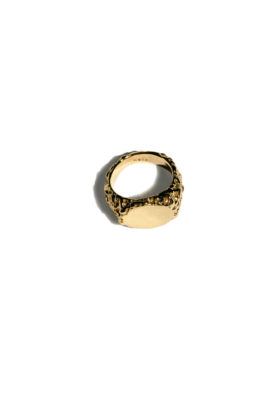 Gold Plated Bronze Roca Signet