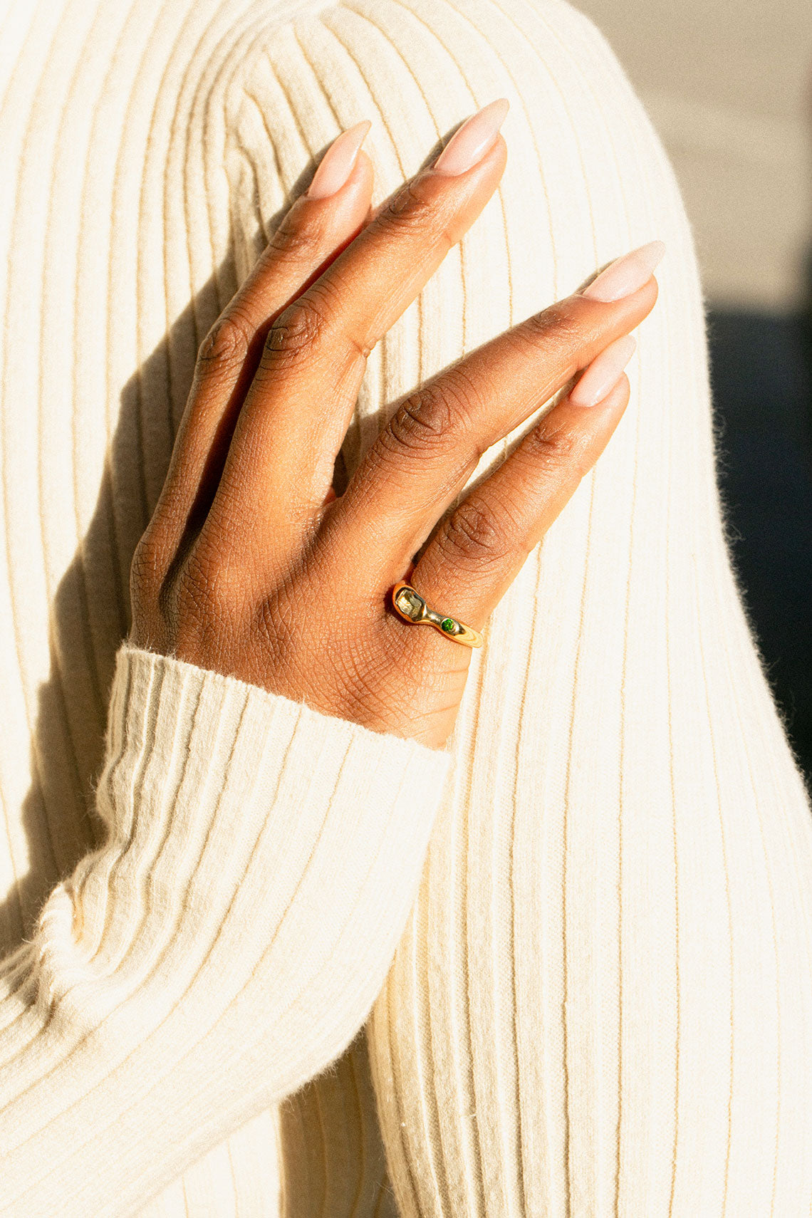 Gold Plated Bronze Mer Ring