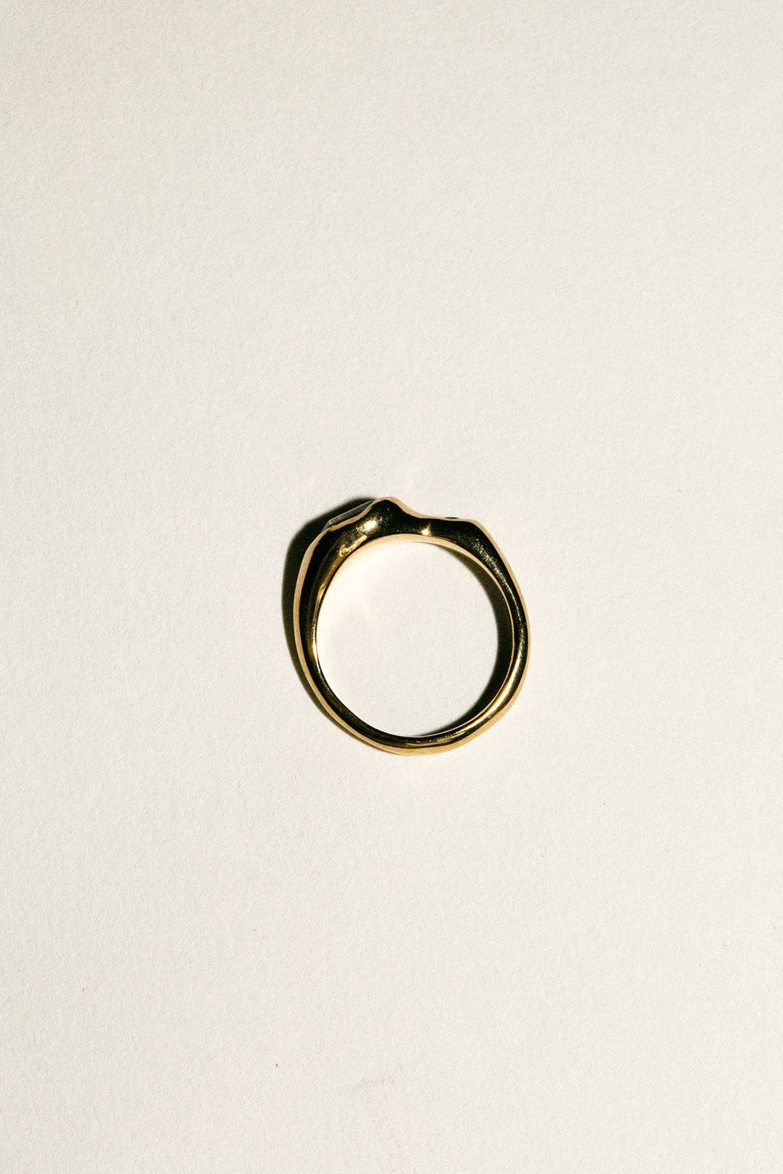 Gold Plated Bronze Mer Ring