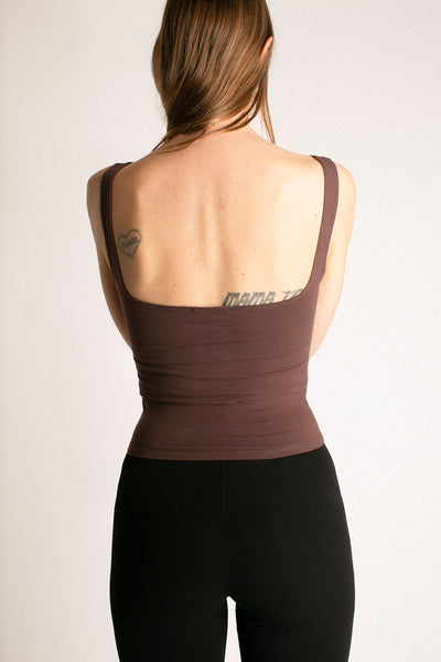 Chocolate Matisse Scoop Tank
