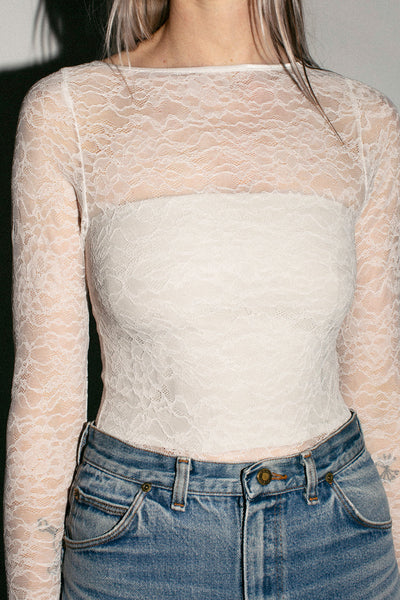 White Lace Bodysuit