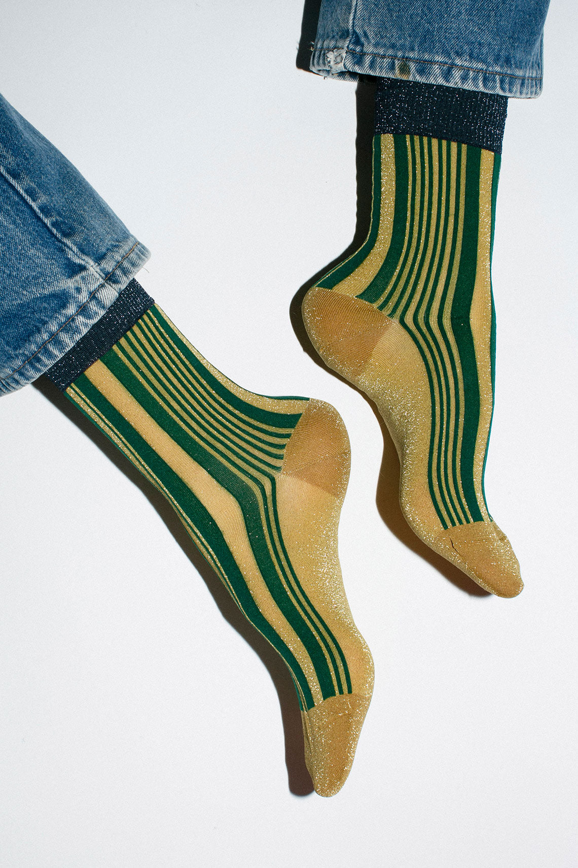 Lemon Shimmer Stripe Crew