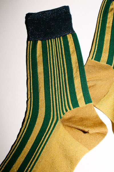 Lemon Shimmer Stripe Crew