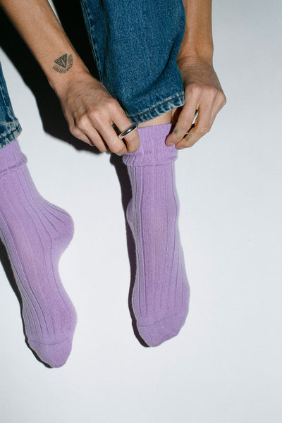Lilac Italia Cashmere Crew