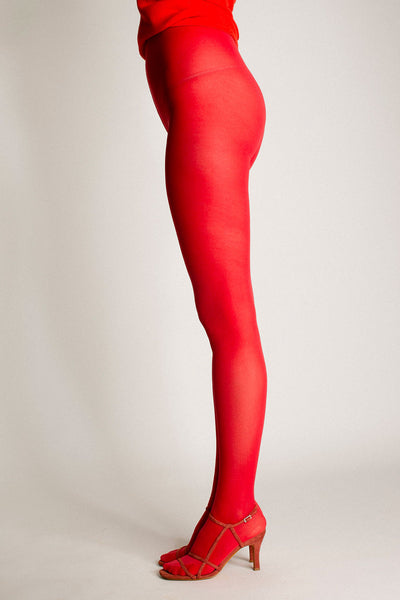 Red Opaque Tights