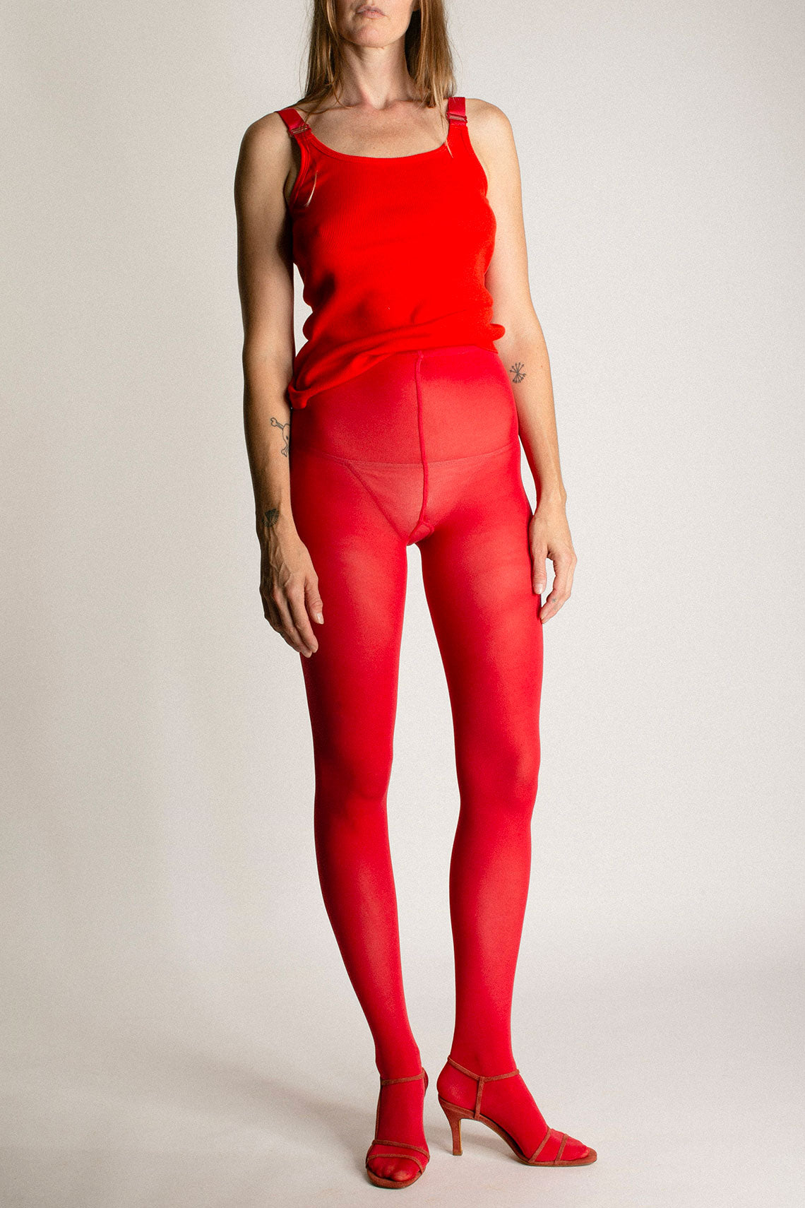 Red Opaque Tights