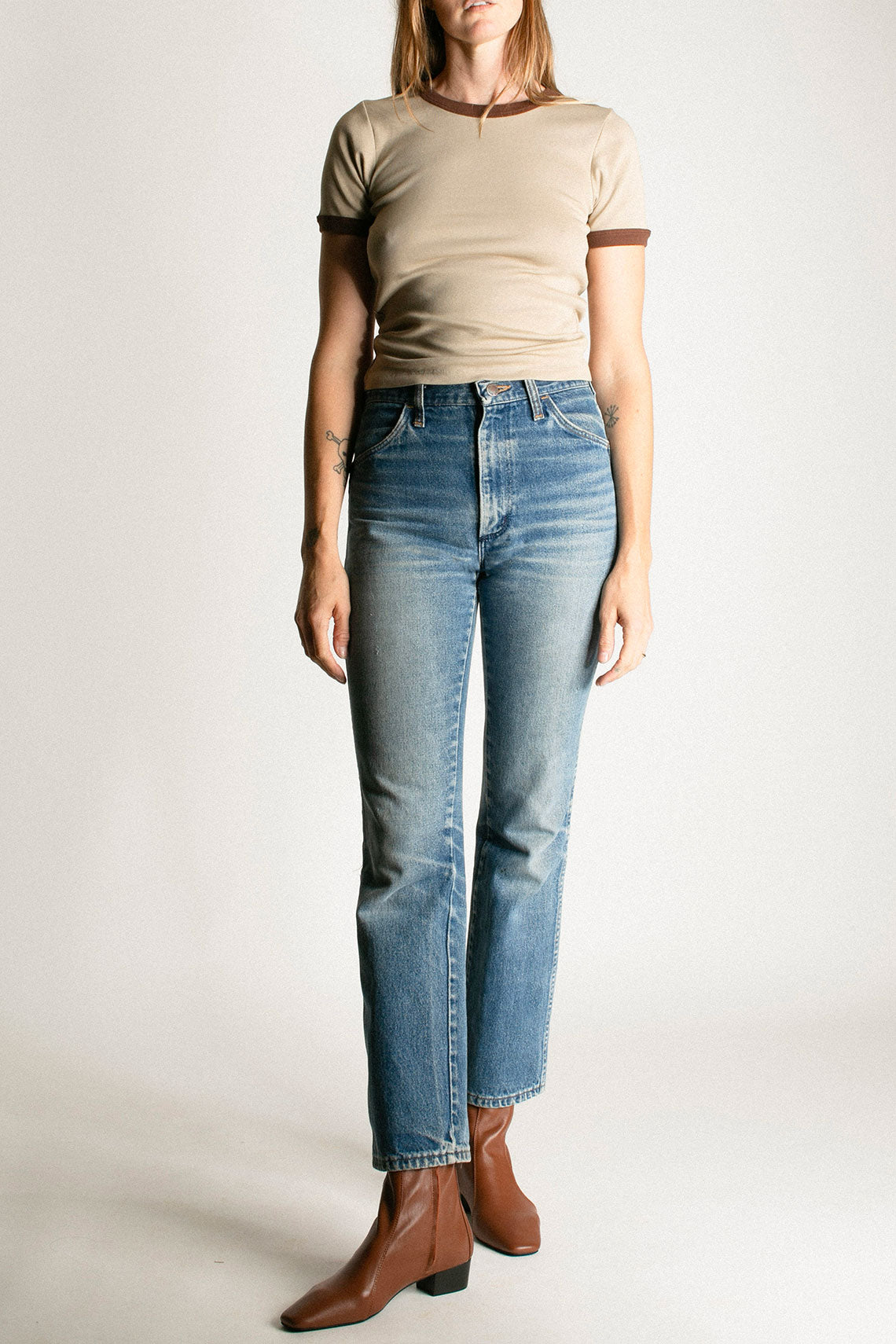 Tan Combo Ankle Boot