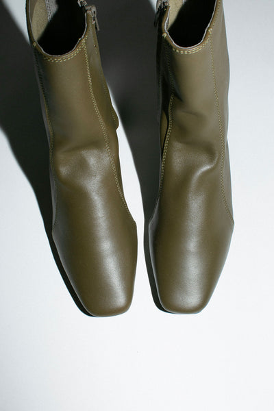 Khaki Combo Ankle Boot