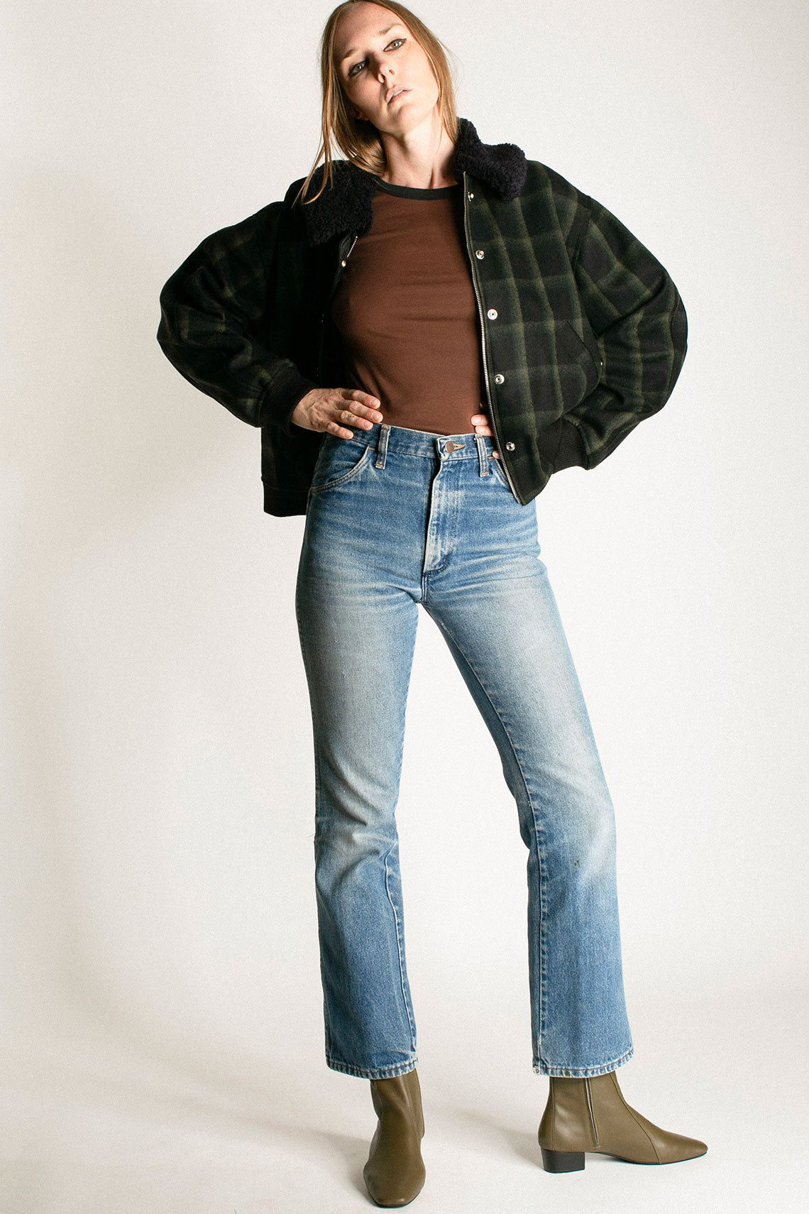 Khaki Combo Ankle Boot