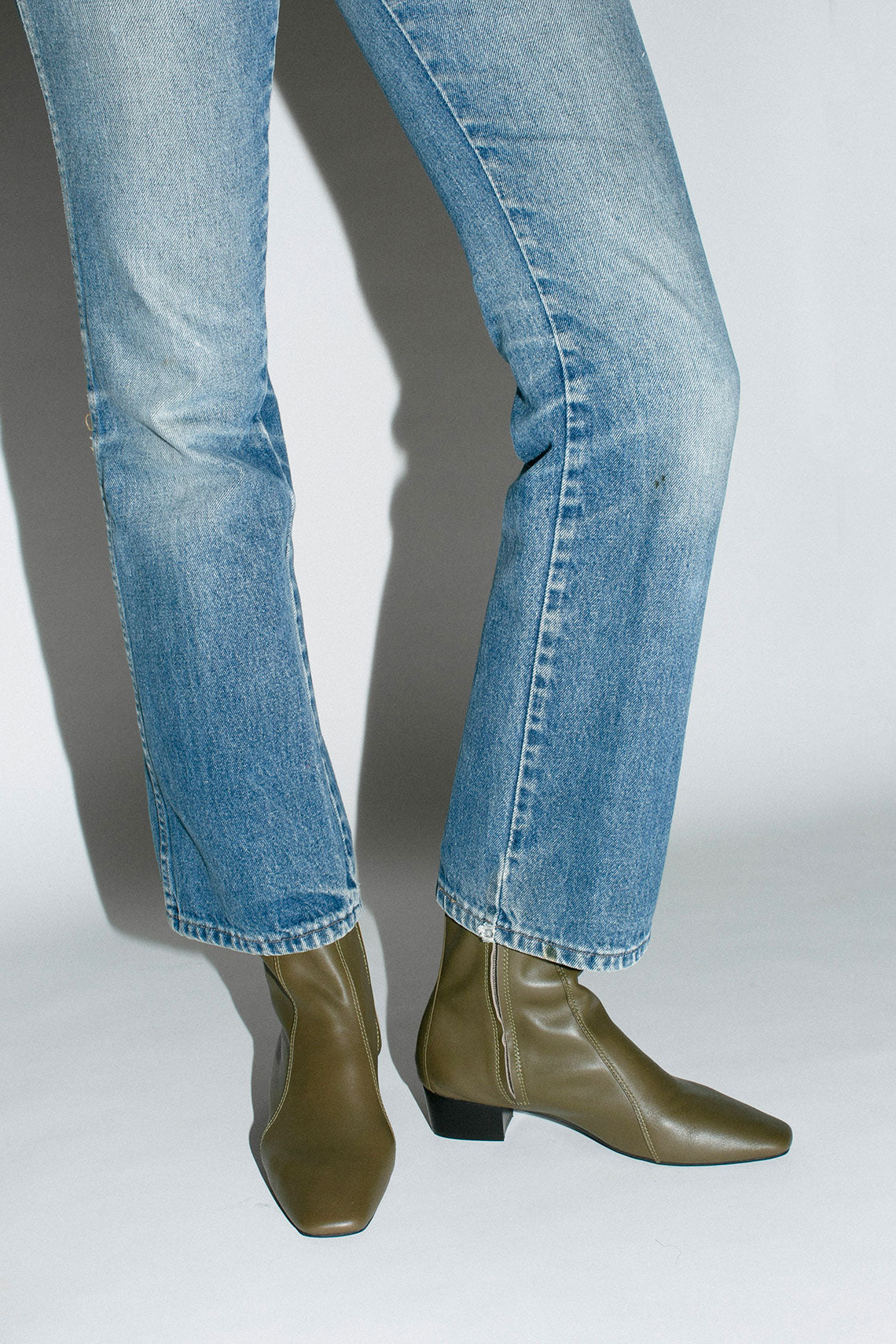 Khaki Combo Ankle Boot