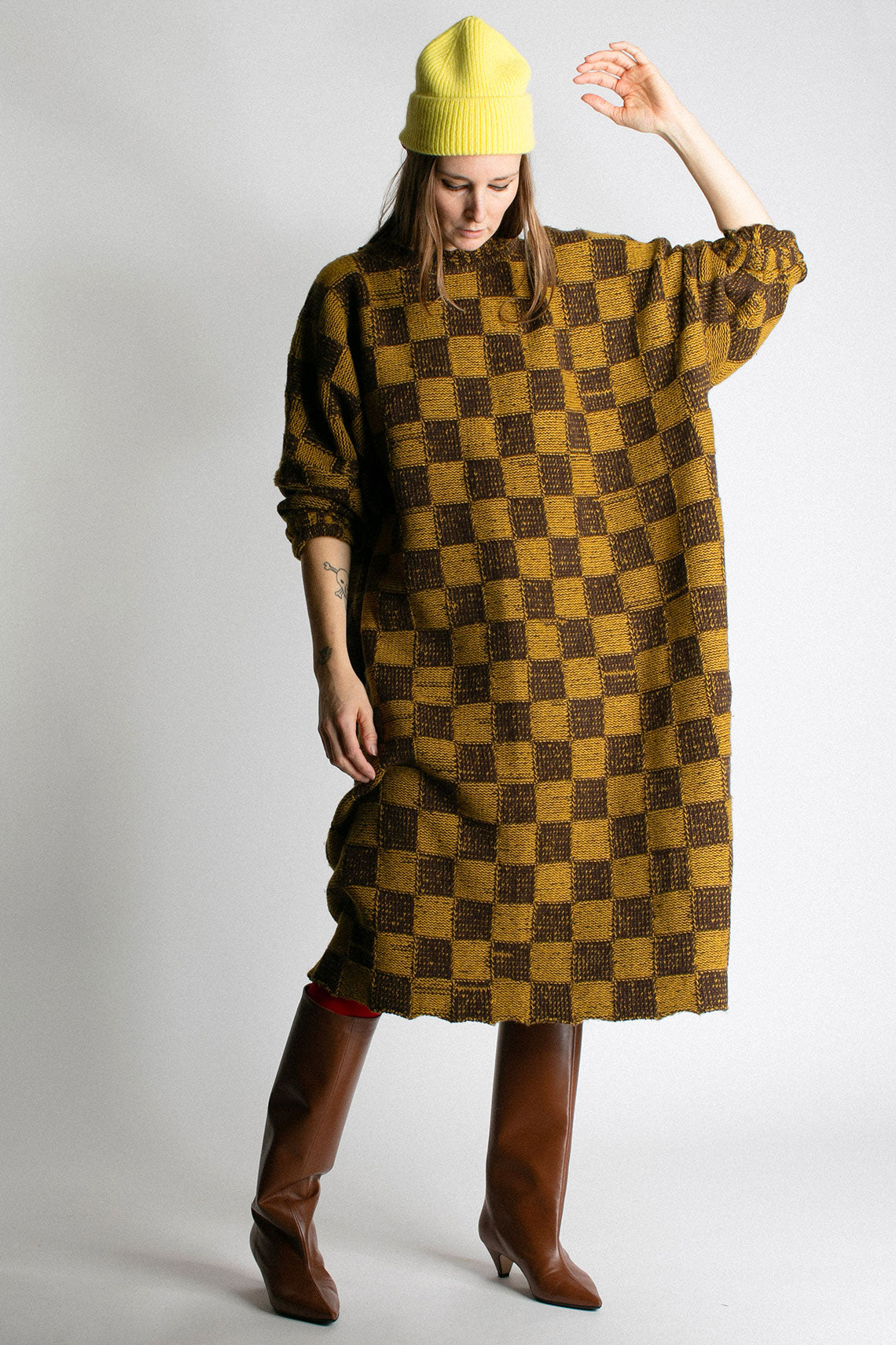 Chessboard Dixon Knit Dress