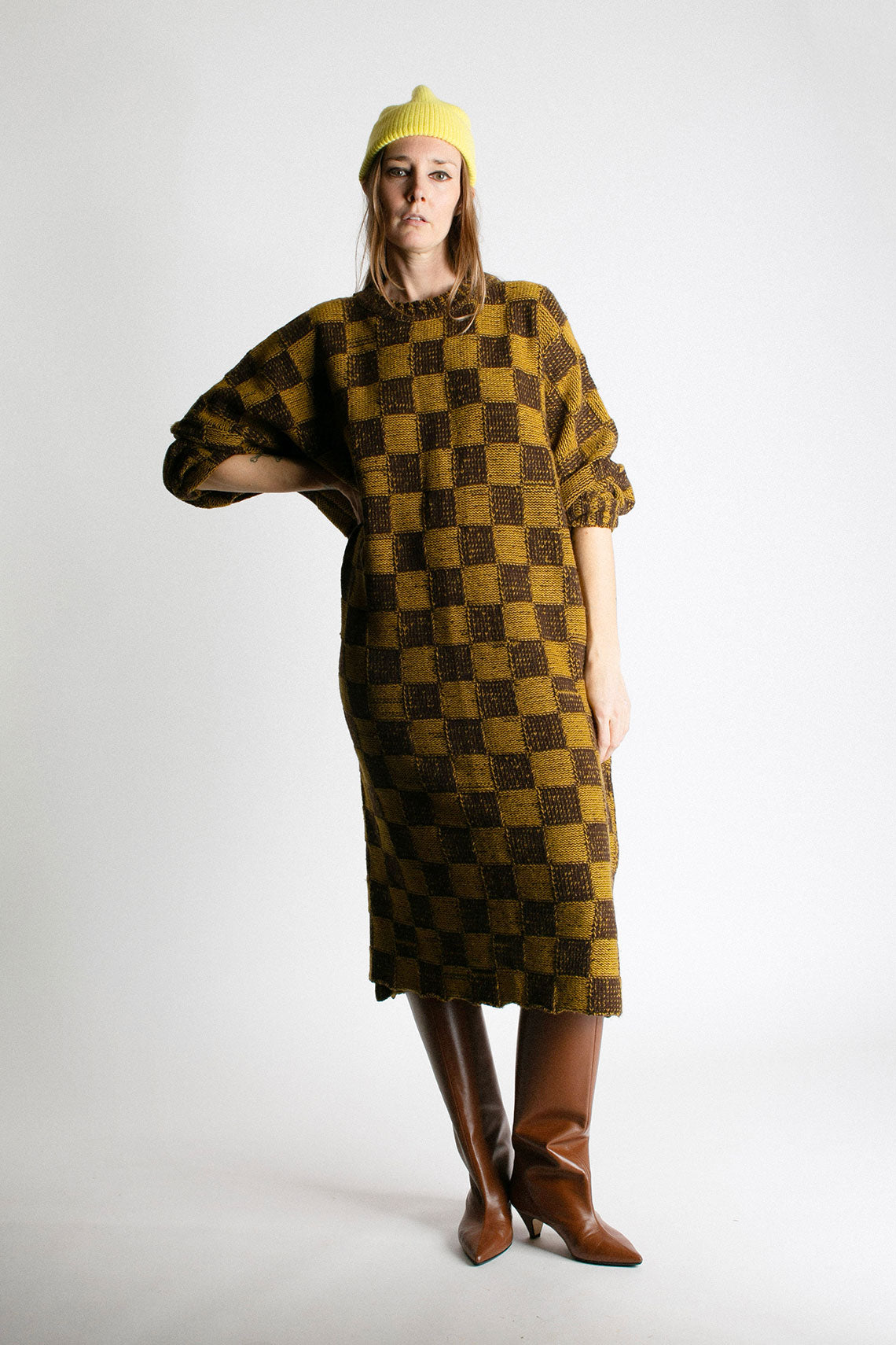 Chessboard Dixon Knit Dress