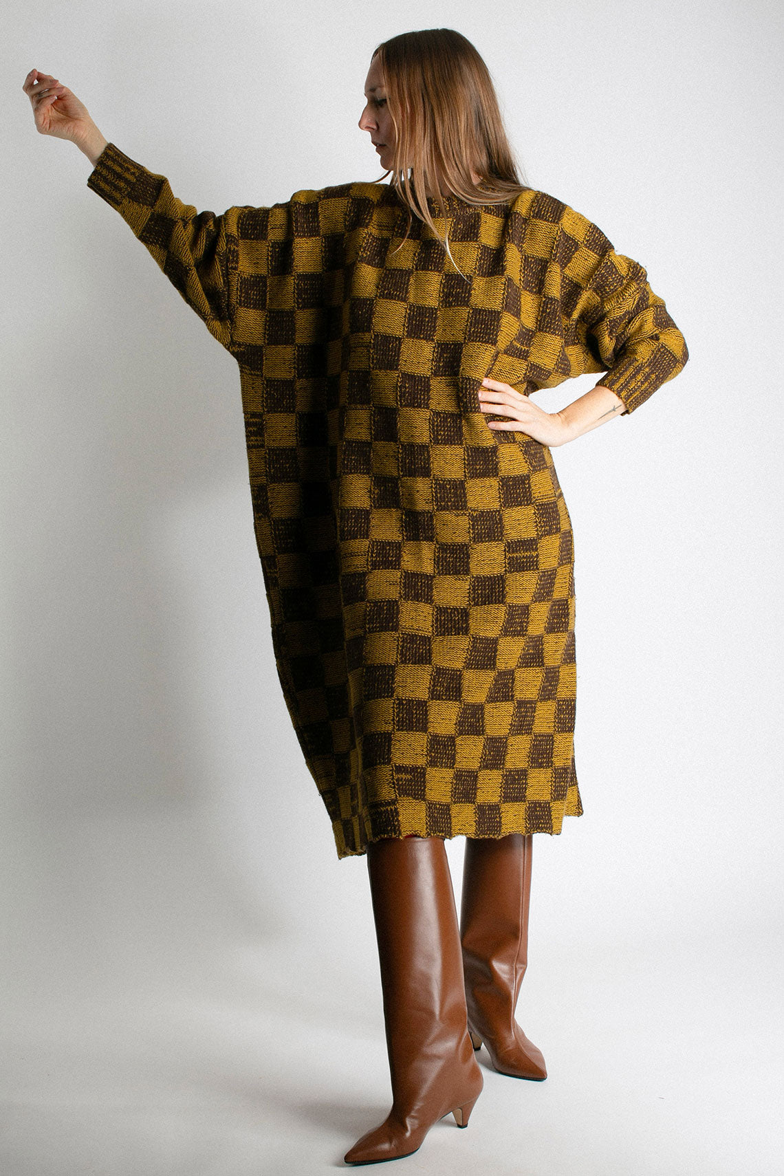 Chessboard Dixon Knit Dress