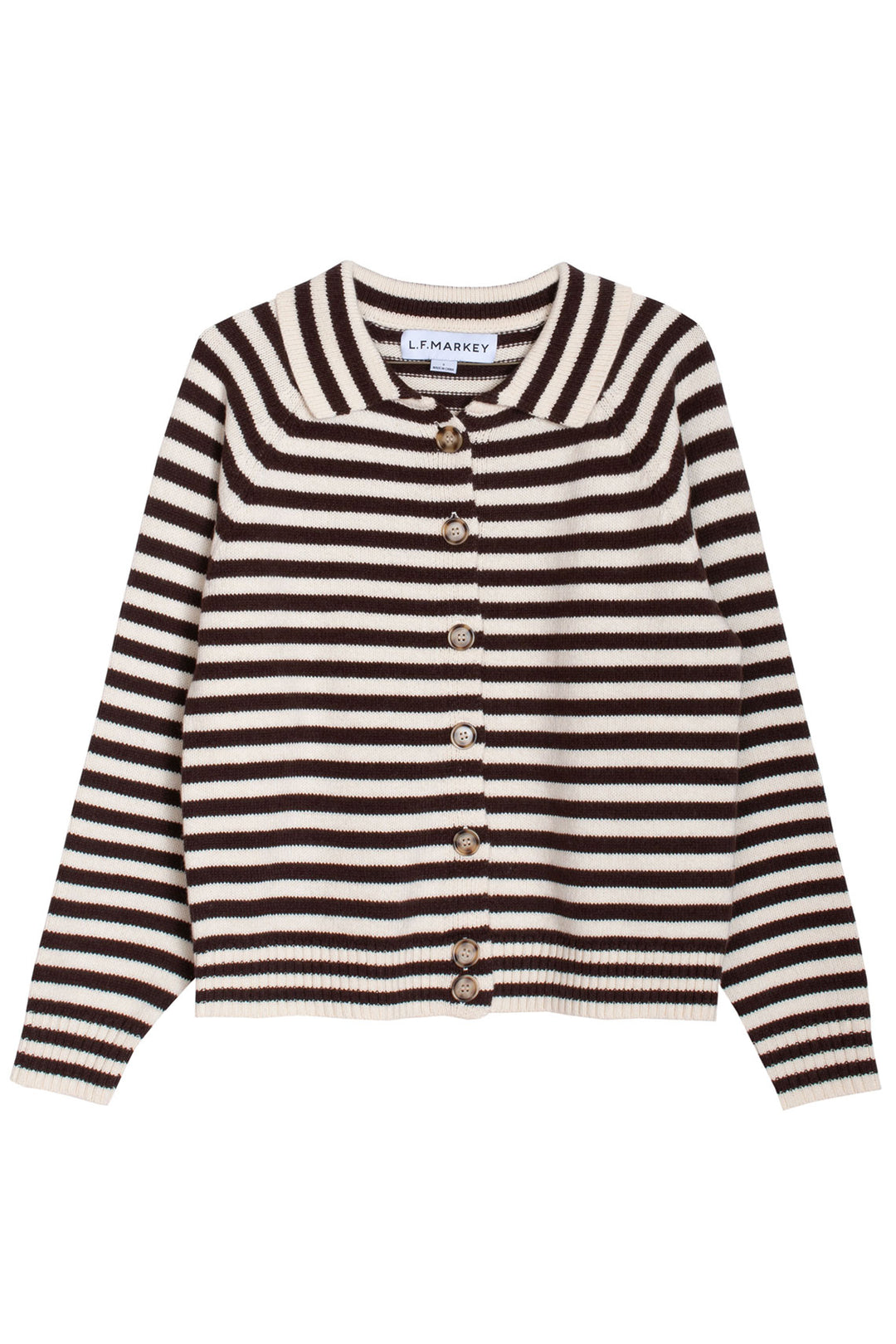 L.F. Markey - Espresso Stripe Lytton Cardigan – BONA DRAG