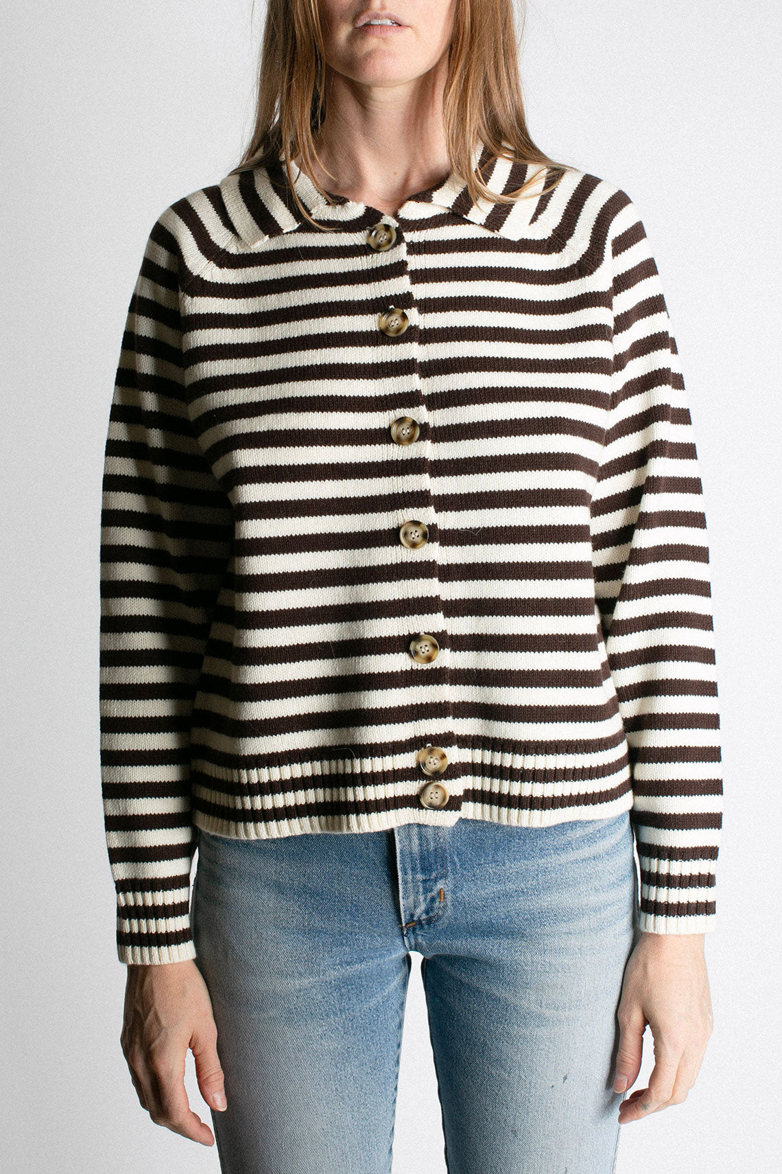 L.F. Markey - Espresso Stripe Lytton Cardigan – BONA DRAG