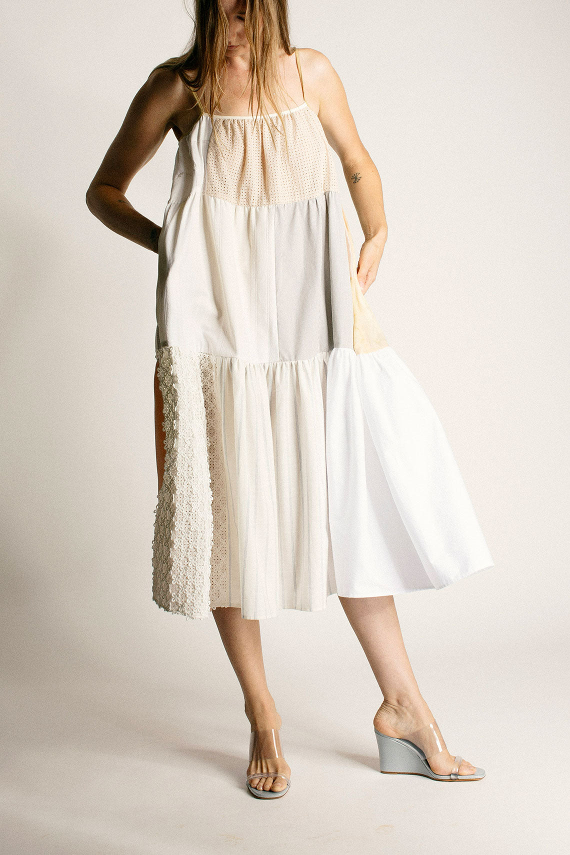Creams Patchwork Dress