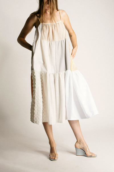 Creams Patchwork Dress