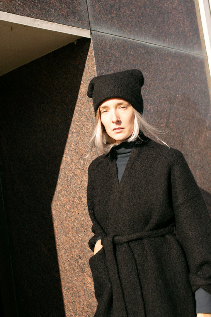 タグ付き ローレンマヌージアン　Lauren Manoogian アルパカ　帽子 Lauren Manoogian - Black Carpenter Hat – BONA DRAG