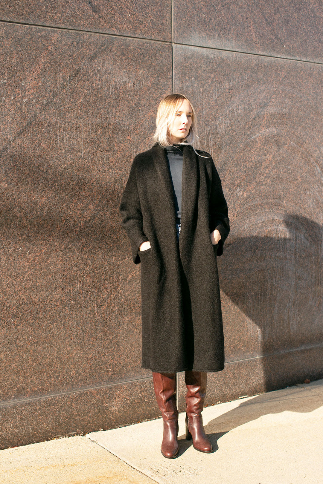 Lauren Manoogian - Black Long Shawl Cardigan – BONA DRAG