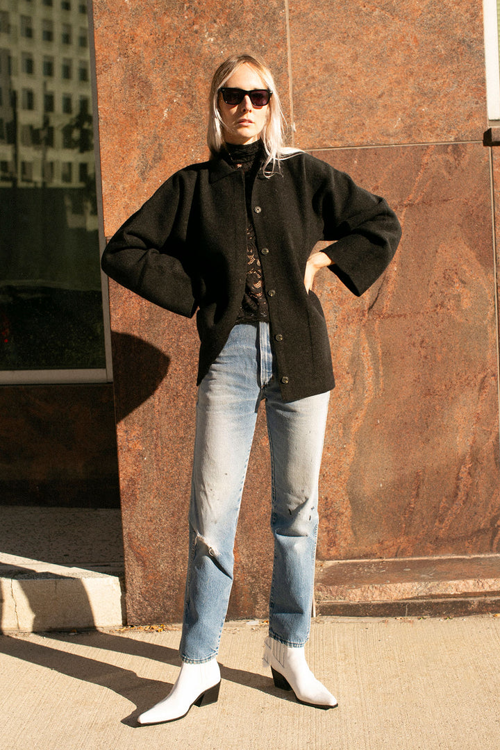 Lauren Manoogian - Black Melange Double Knit Jacket – BONA DRAG