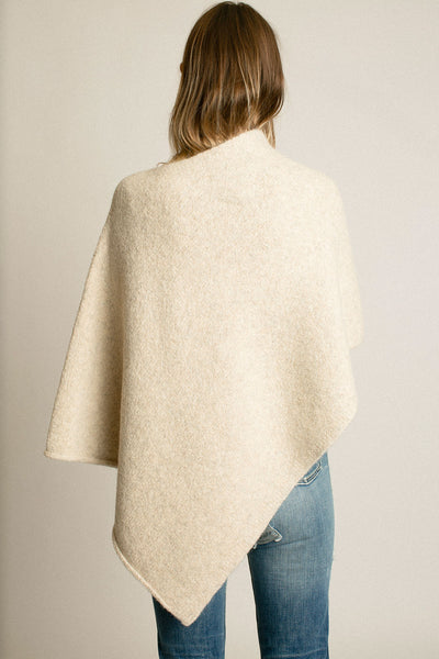 Ecru Fold Poncho