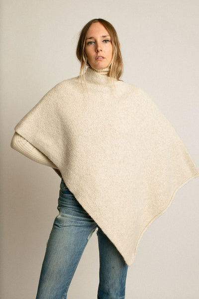 Ecru Fold Poncho