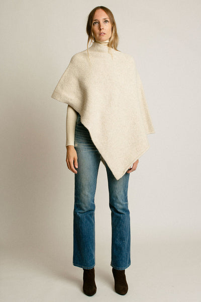 Ecru Fold Poncho