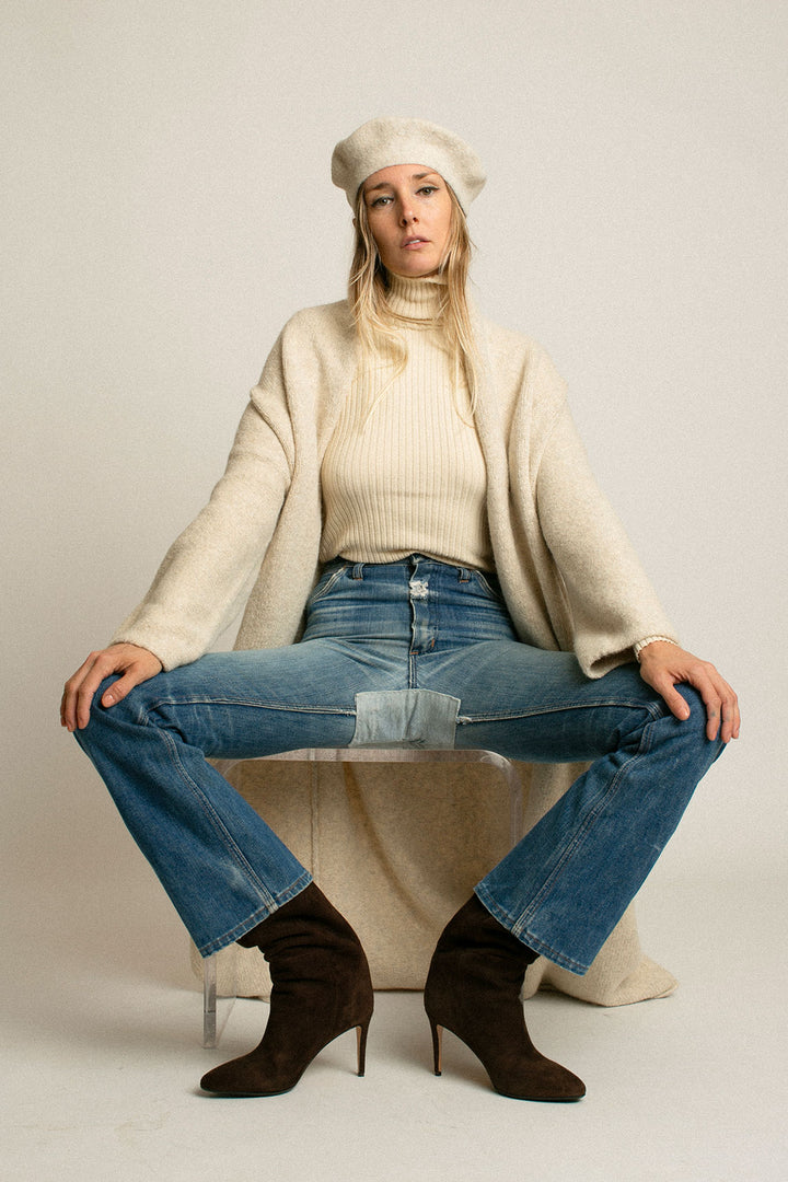 Lauren Manoogian - Ecru Horizontal Beret – BONA DRAG display picture 1