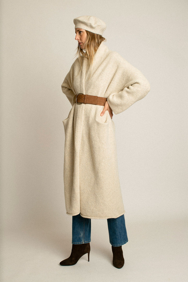 Lauren Manoogian - Ecru Long Shawl Cardigan – BONA DRAG