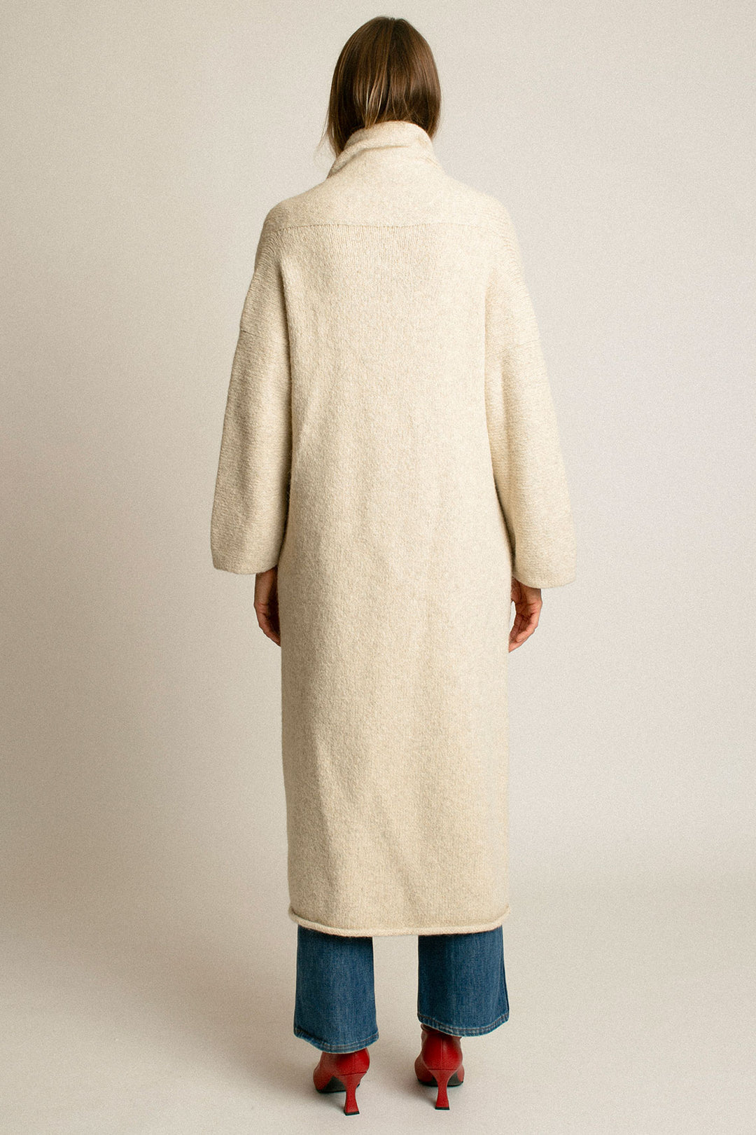 Lauren Manoogian - Ecru Long Shawl Cardigan – BONA DRAG