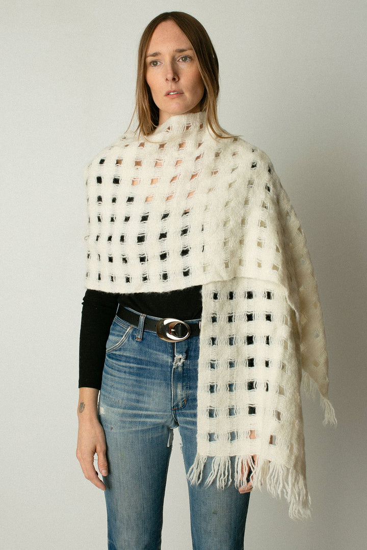 Lauren Manoogian - Ivory Grid Wrap – BONA DRAG