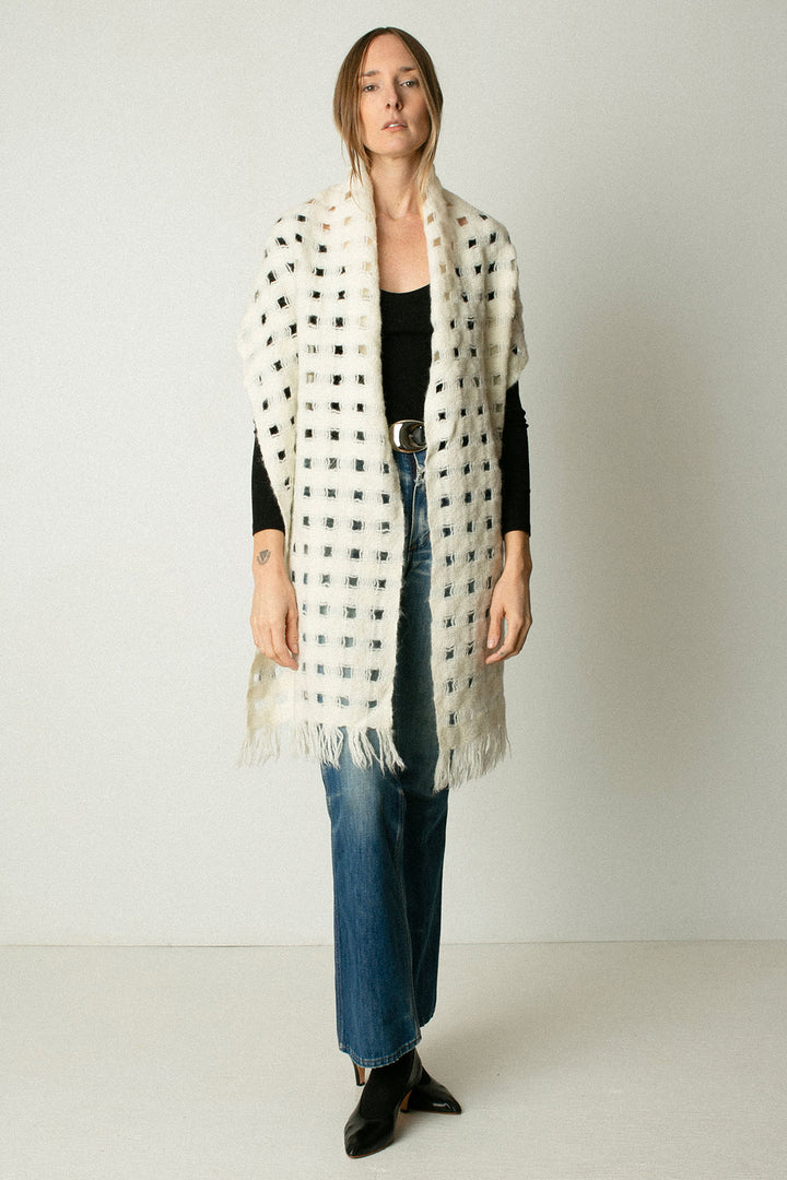 Lauren Manoogian - Ivory Grid Wrap – BONA DRAG