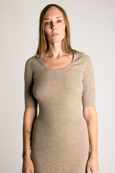 Oak Rib Scoop Neck