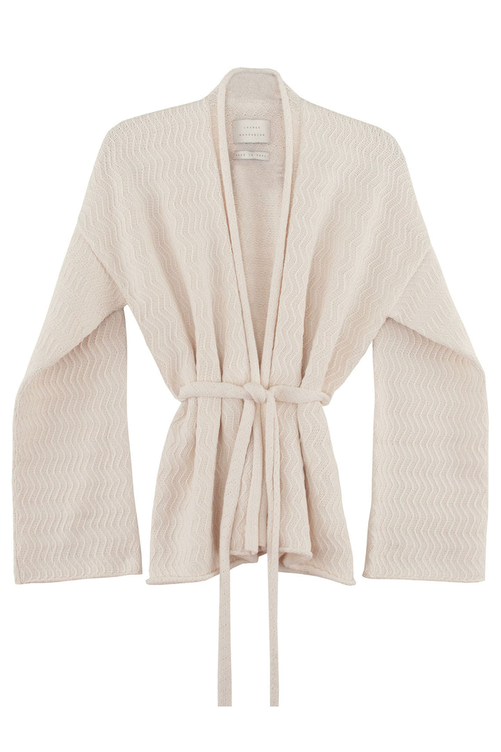 Lauren Manoogian - White Zig Zag Cardigan – BONA DRAG