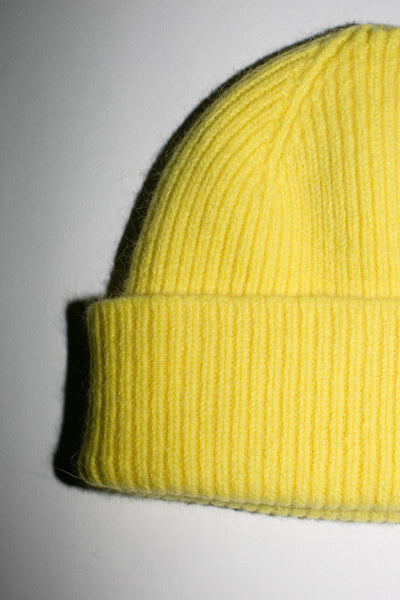 Acid Yellow Cashmere Bea Beanie