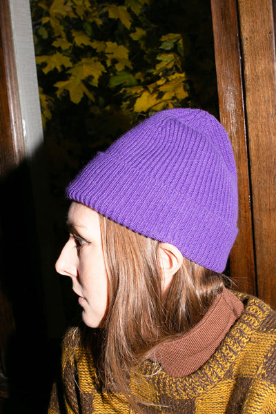 Grape Cashmere Bea Beanie