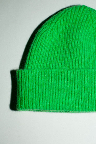 Neon Green Cashmere Bea Beanie