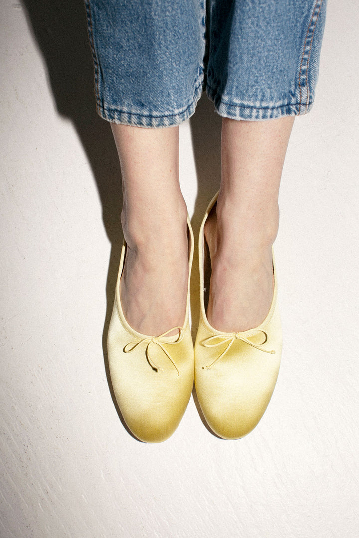 SALE 20% OFF - Loeffler Randall - Butter Satin Landon Flat – BONA DRAG