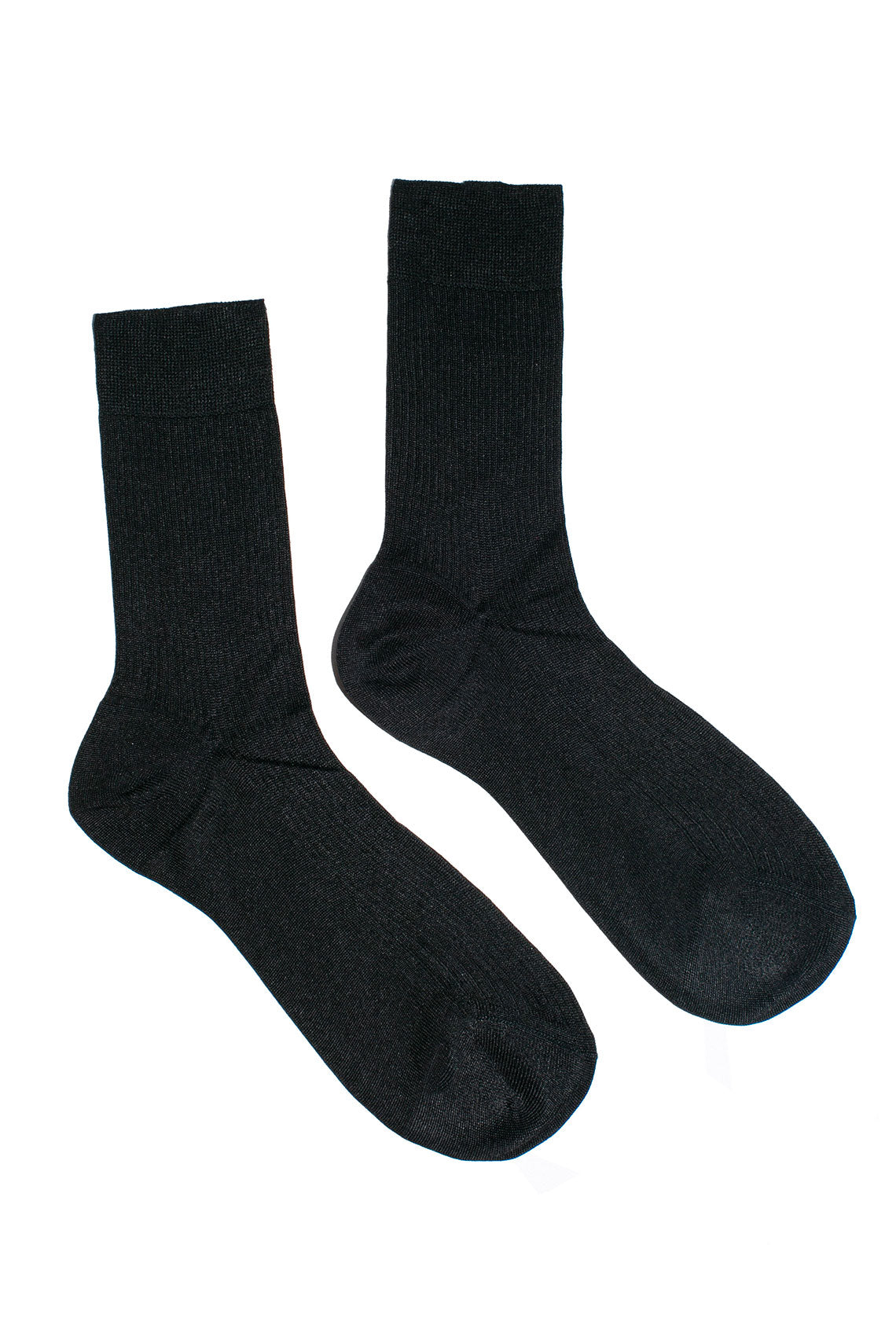 Black One Ribbed Crew