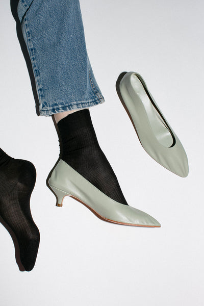 Black One Ribbed Crew