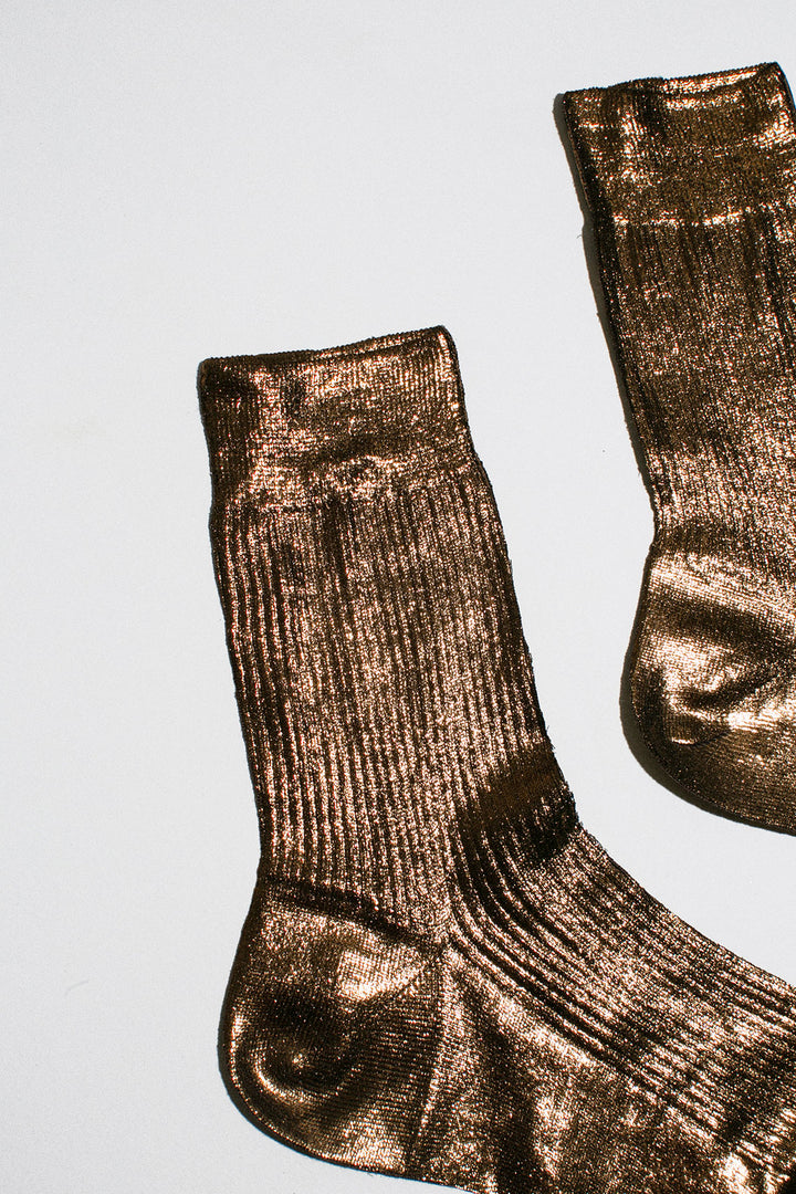 MariaLaRosaBrownLaminatedSocks